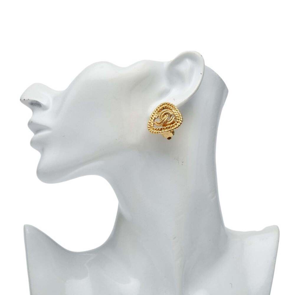 CHANEL Gold Logo Earrings - Picture 7 of 7
